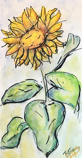 Sunshine Delight 6 inch x 12 inch Watercolor $70